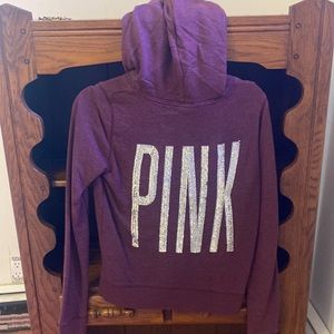 VS PINK Sequin Zippered Hoodie sz Small